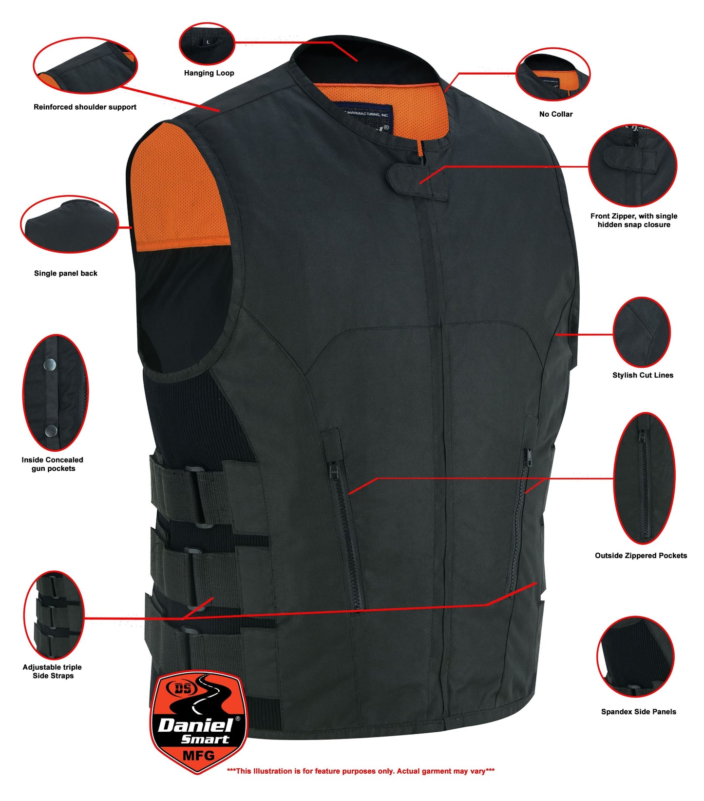 RC Men's Textile Updated SWAT Team Style Vest