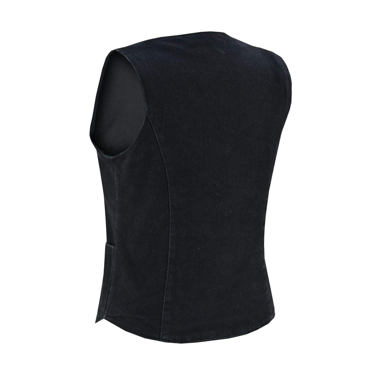 DM Women's Denim Classic Plain Sides Vest