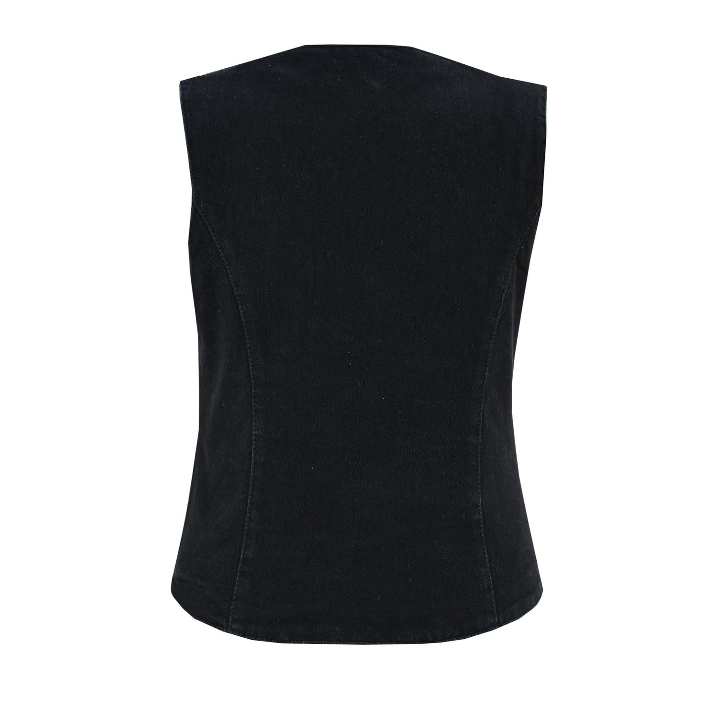 DM Women's Denim Classic Plain Sides Vest