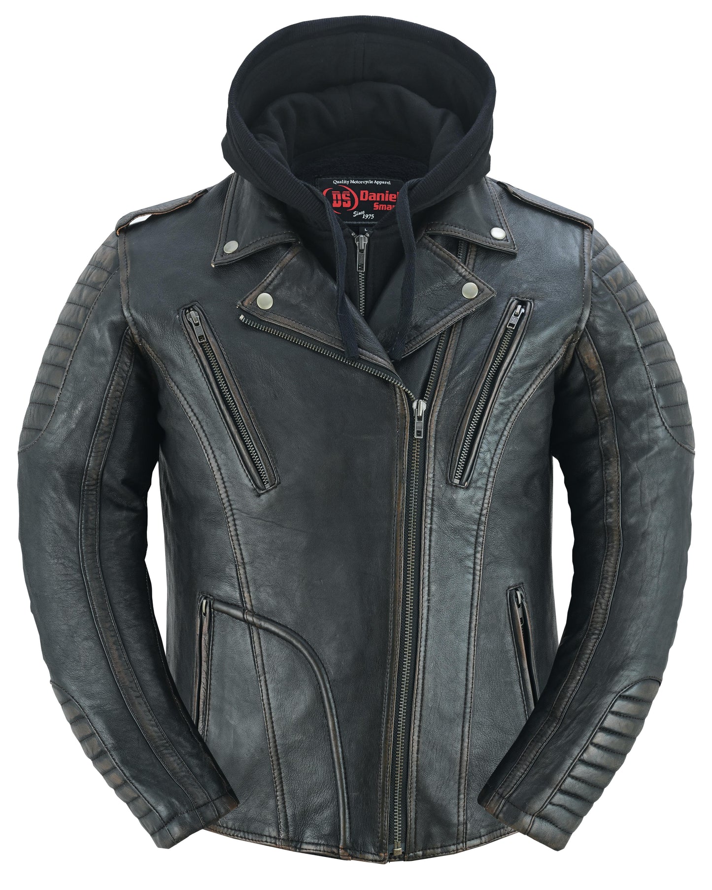 RC Women's Lightweight Drum Dyed Distressed Naked Lambskin M/C Jac