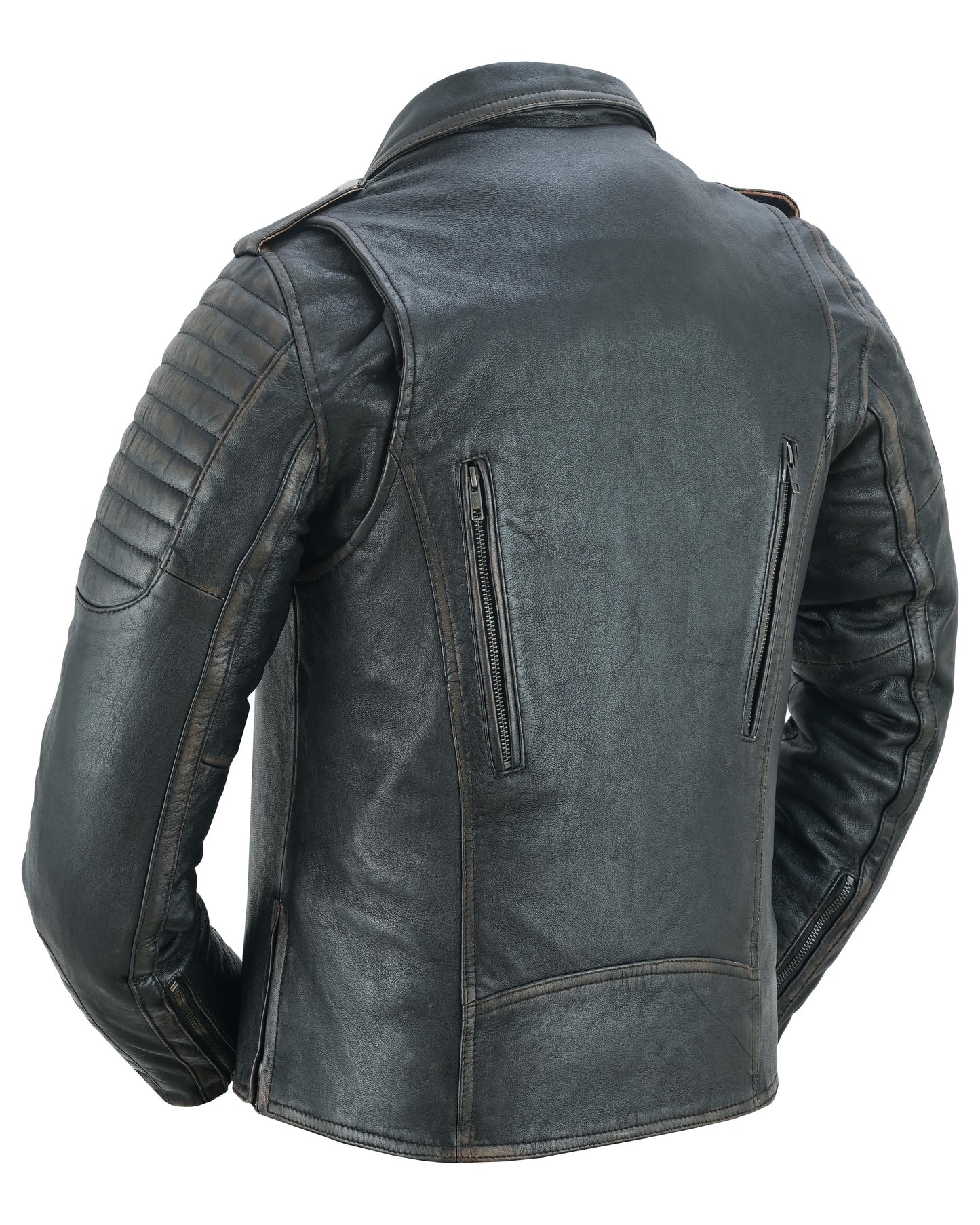 RC Women's Lightweight Drum Dyed Distressed Naked Lambskin M/C Jac