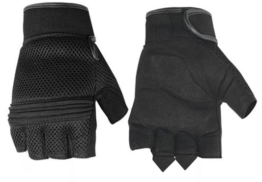 RC Synthetic Leather/ Mesh Fingerless Glove