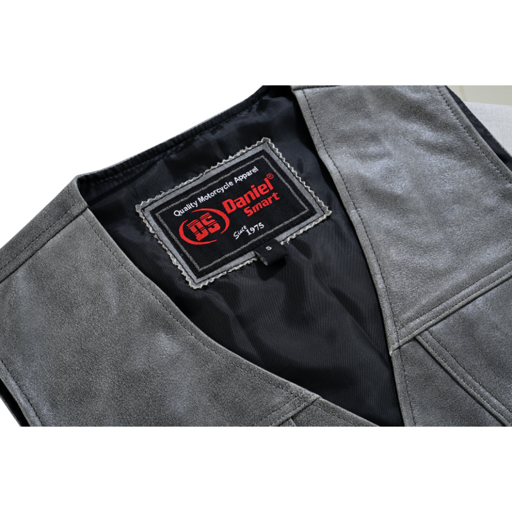 RC Men's Gray Single Back Panel Smart Access Pockets Vest