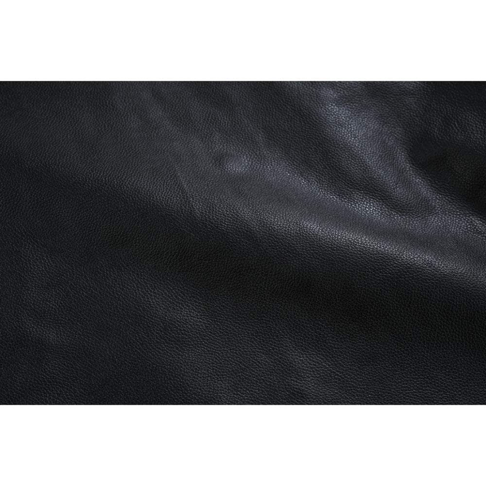 RC Buffalo Nickel Black Leather Vest for Men - Customizable Back & Satin Liner