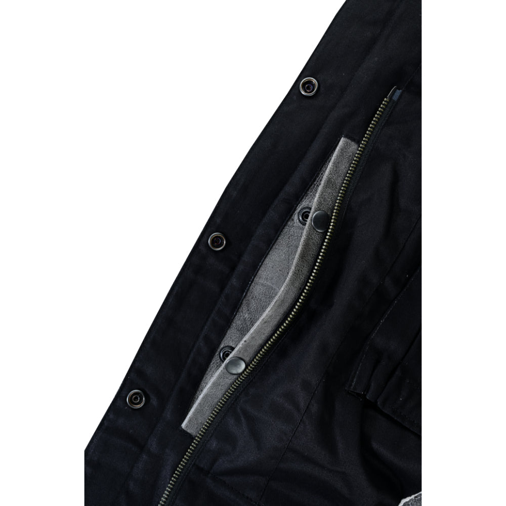 RC Men's Distressed Gray Cowhide Leather  Motorcycle Vest