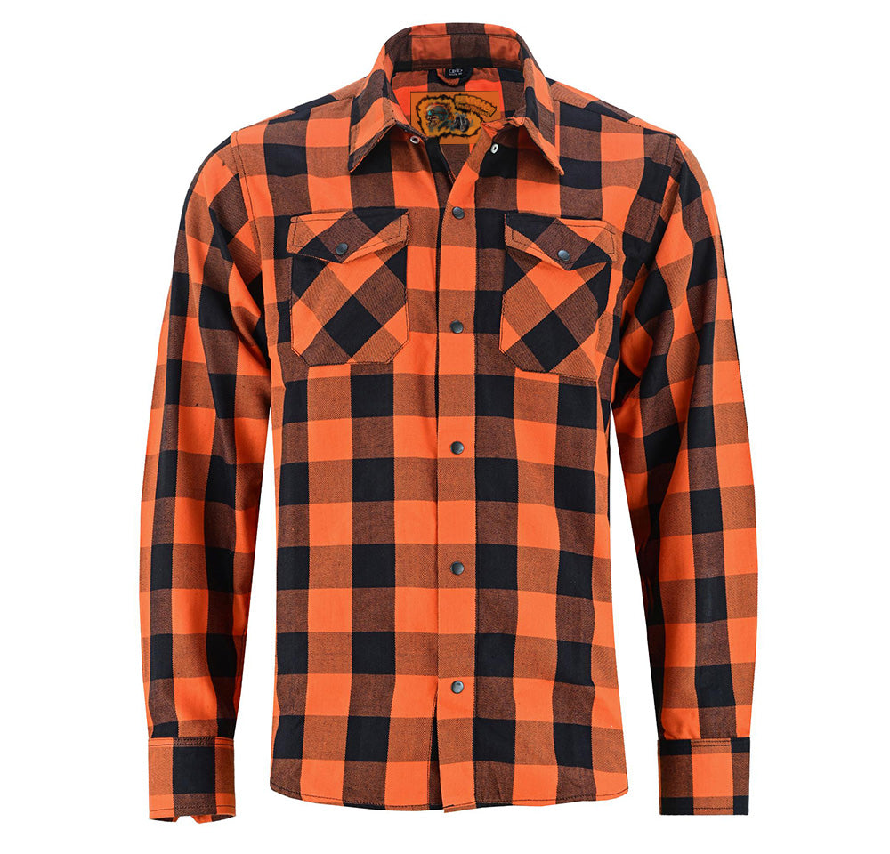RC Flannel Shirt - Orange and Black