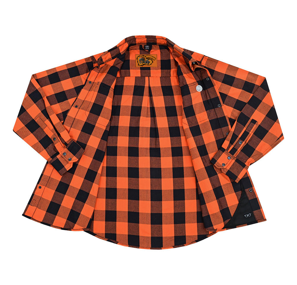 RC Flannel Shirt - Orange and Black