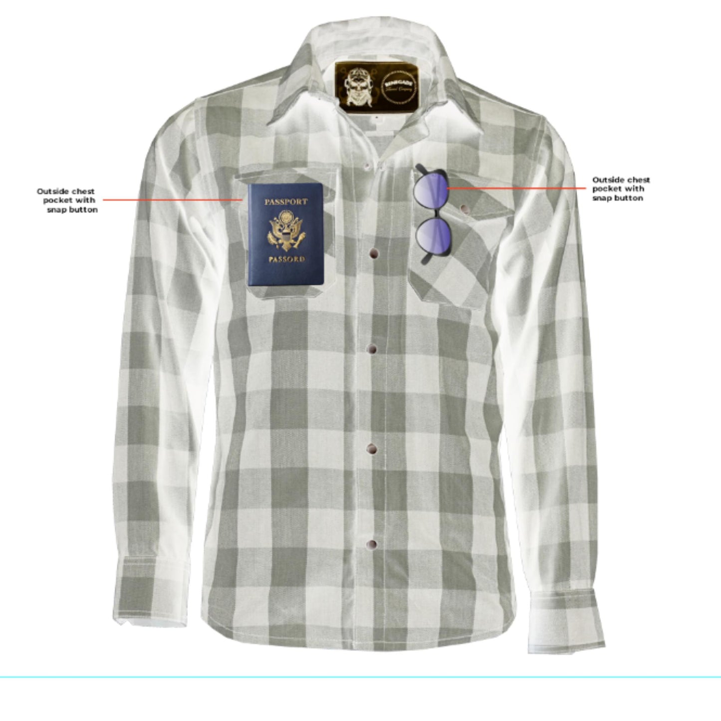 RC Flannel Shirt - Gray and Black