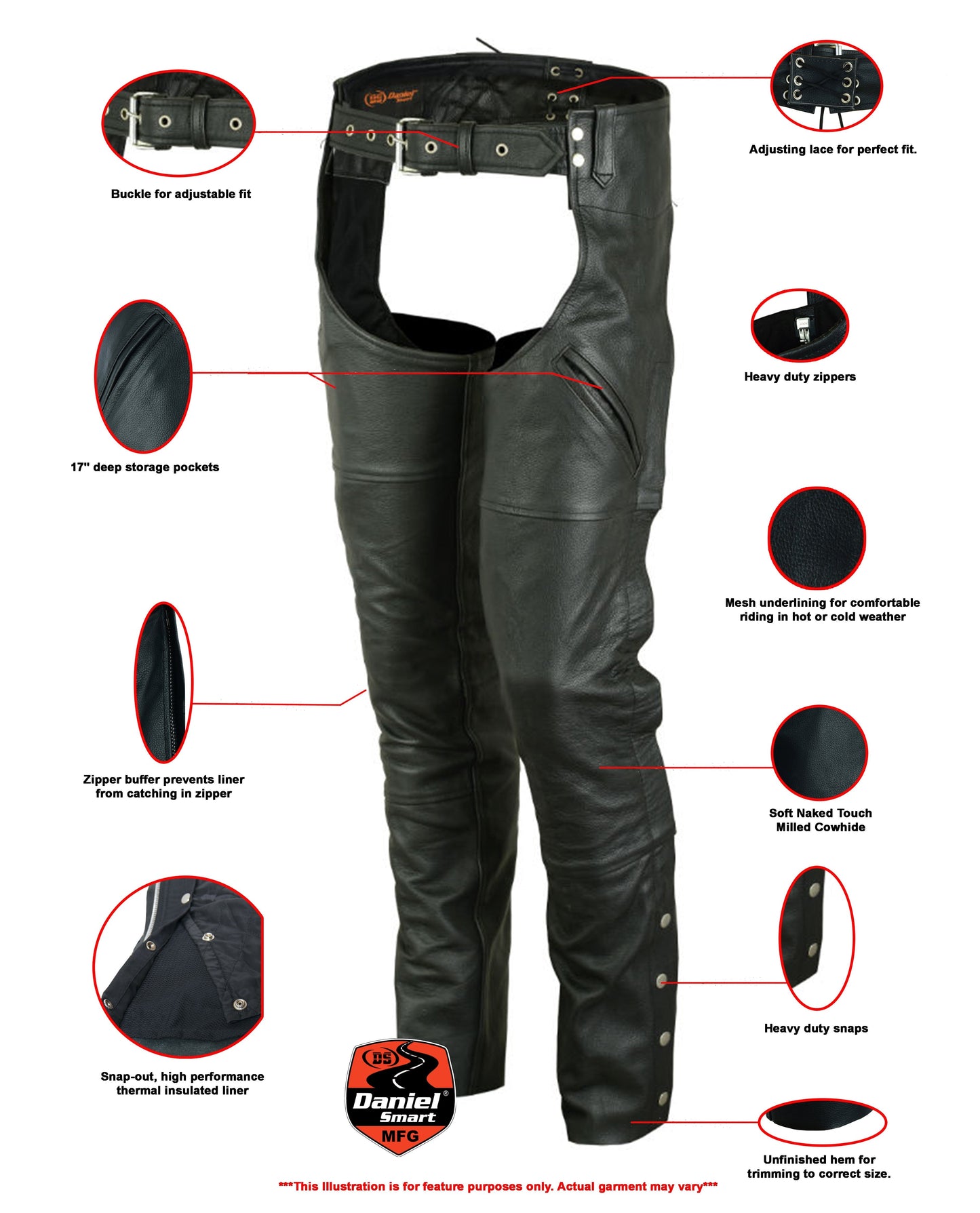 RC Unisex Deep Pocket Thermal Lined Chaps