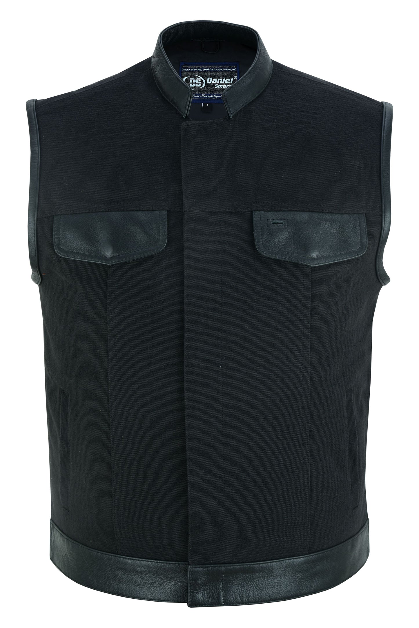 RC Canvas Material Single Back Panel Concealment Vest W/Leather Tr