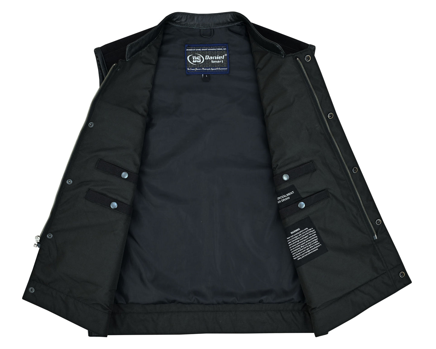 RC Canvas Material Single Back Panel Concealment Vest W/Leather Tr