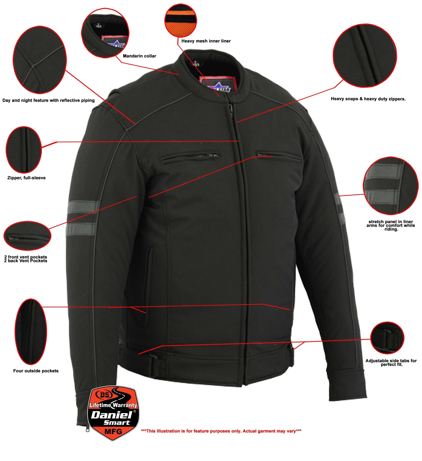 RC All Season Reflective Men's Textile Jacket