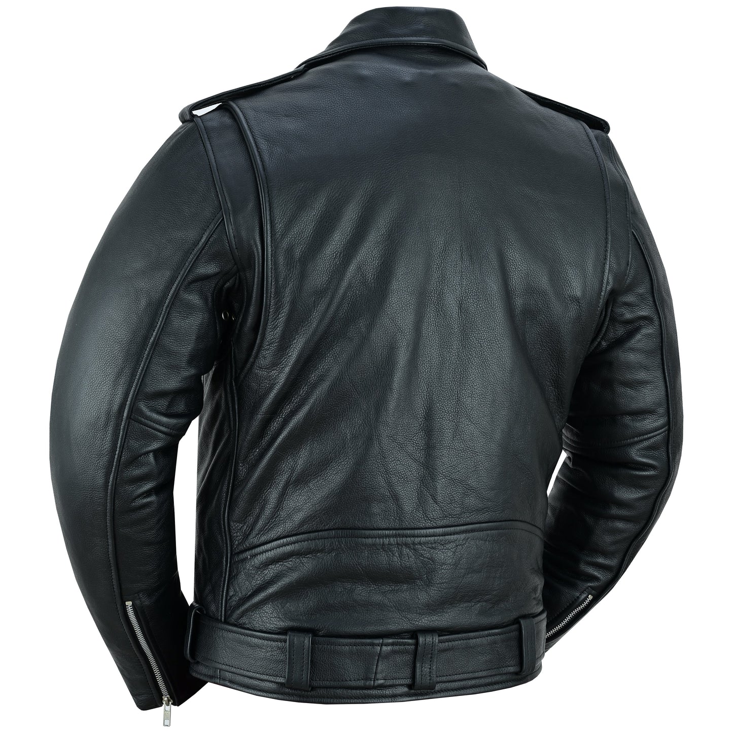 RC Men's Premium Classic Plain Side Police Style Jacket - Black