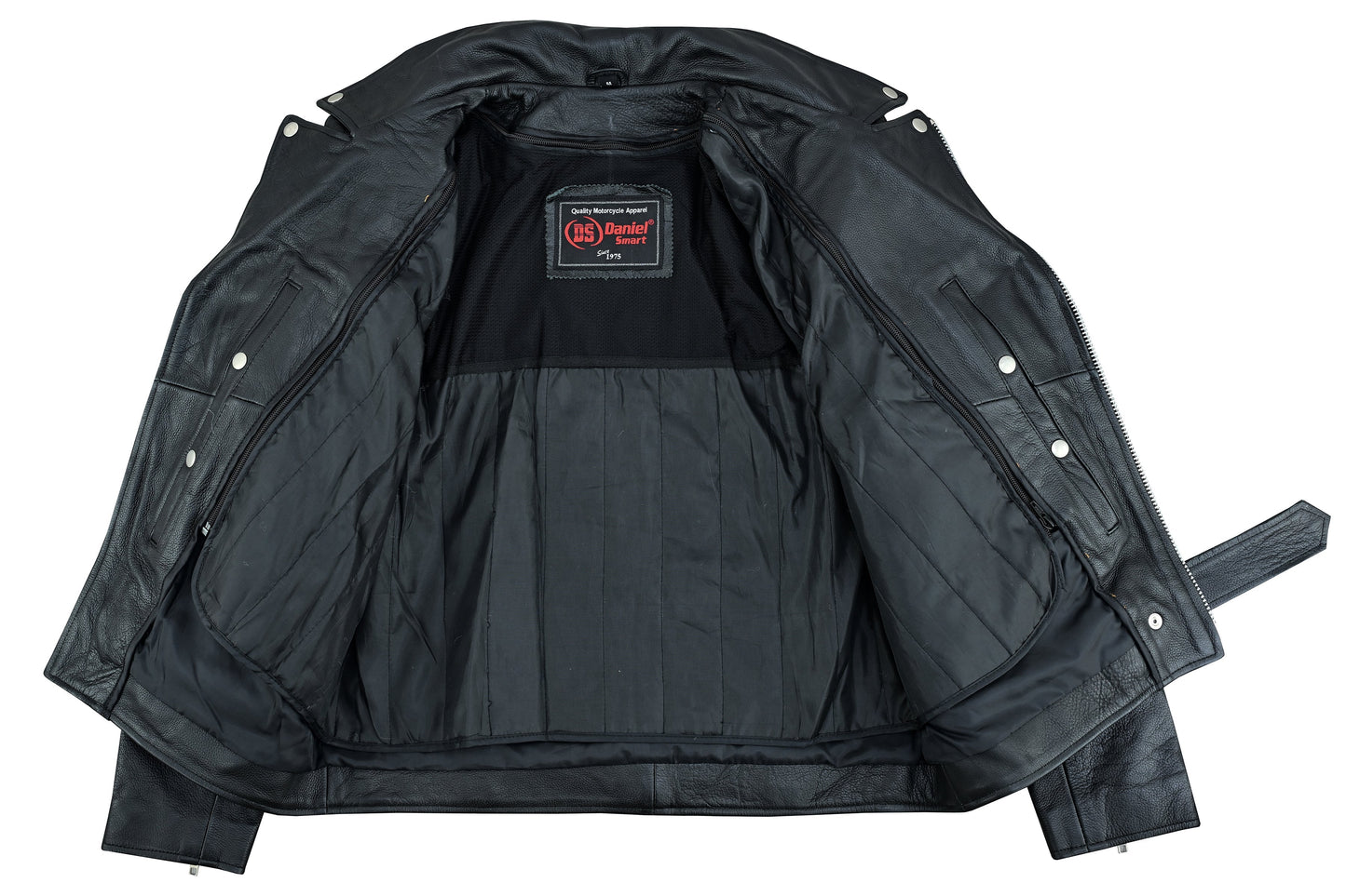 RC Men's Premium Classic Plain Side Police Style Jacket - Black