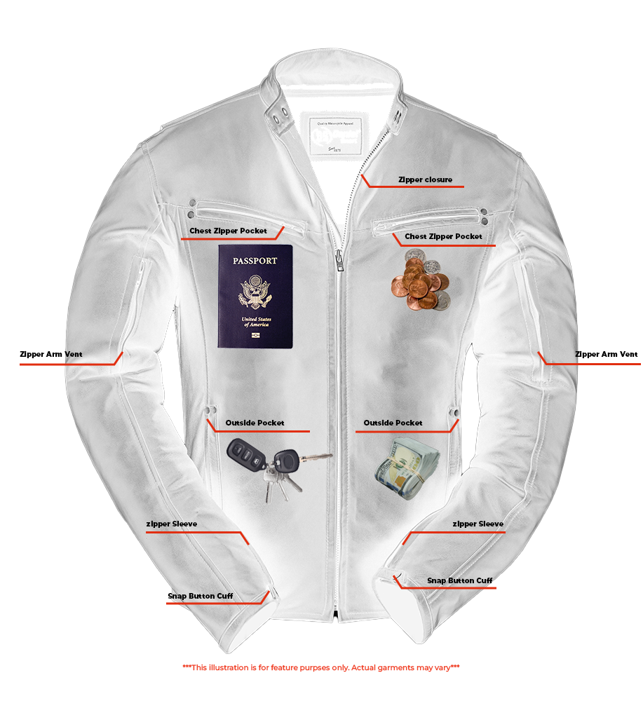 RC Men's Lightweight Drum Dyed Naked Lambskin Jacket - Black