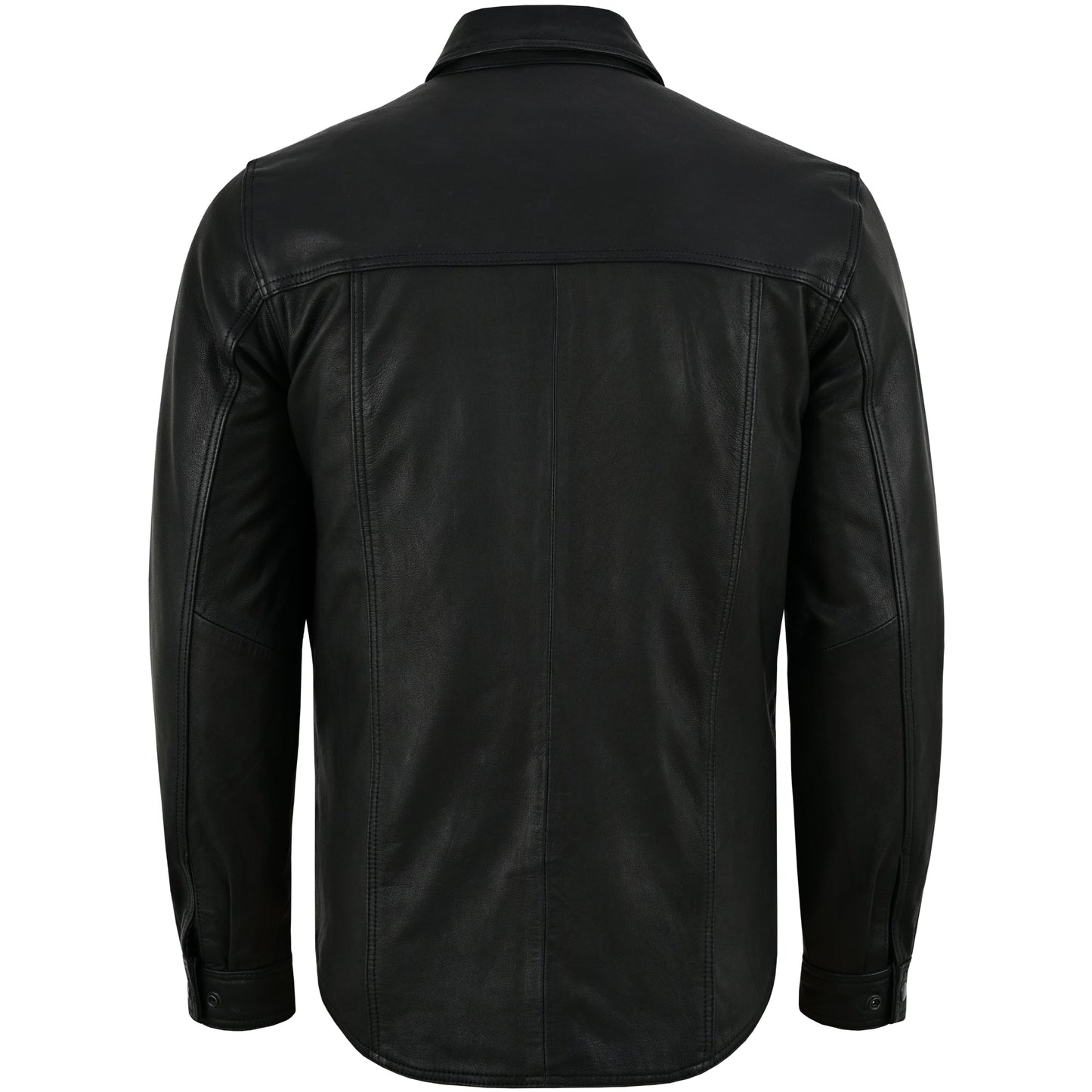 DS Men’s Premium Lightweight Black Leather Shirt