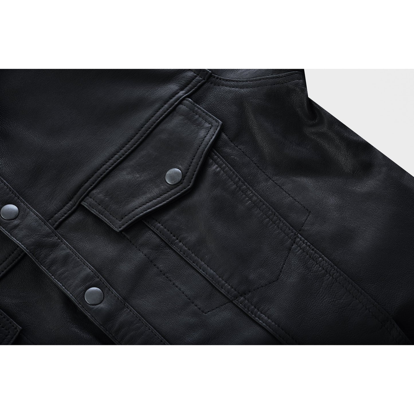 RC Men’s Premium Lightweight  Black Leather Shirt