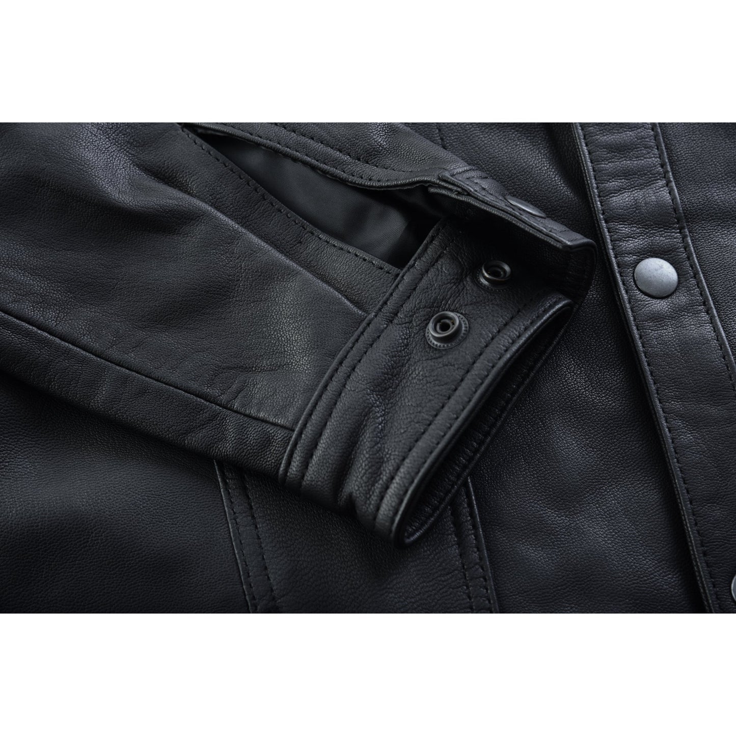 RC Men’s Premium Lightweight  Black Leather Shirt