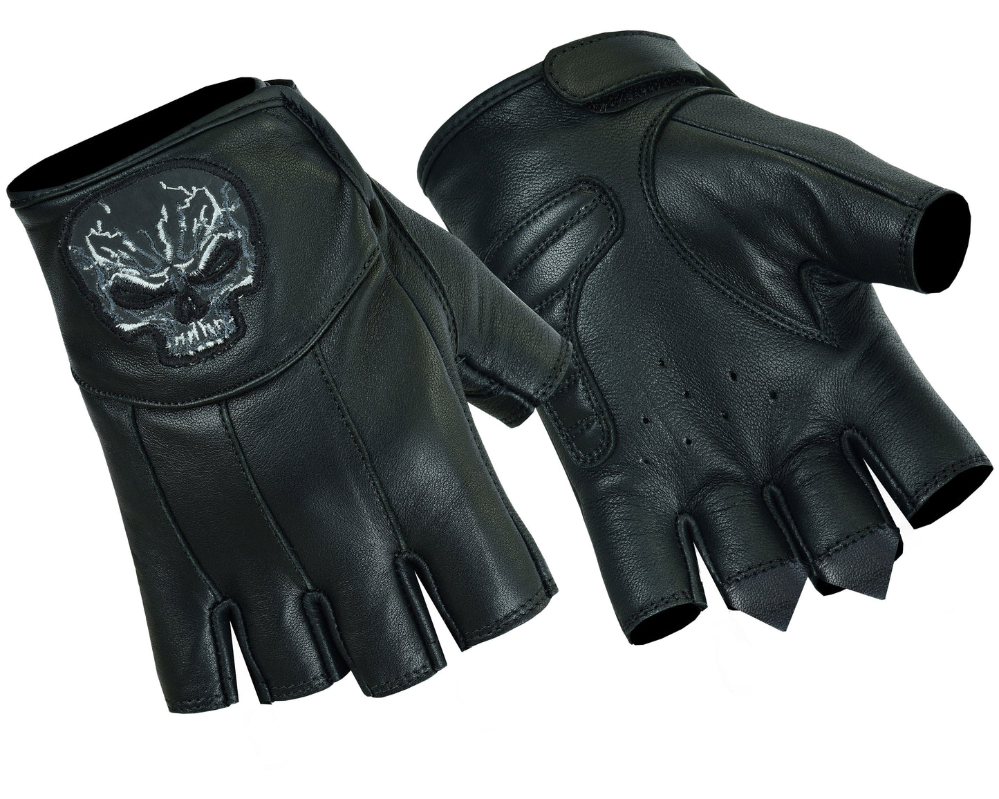 RC Reflective Skull Fingerless Glove