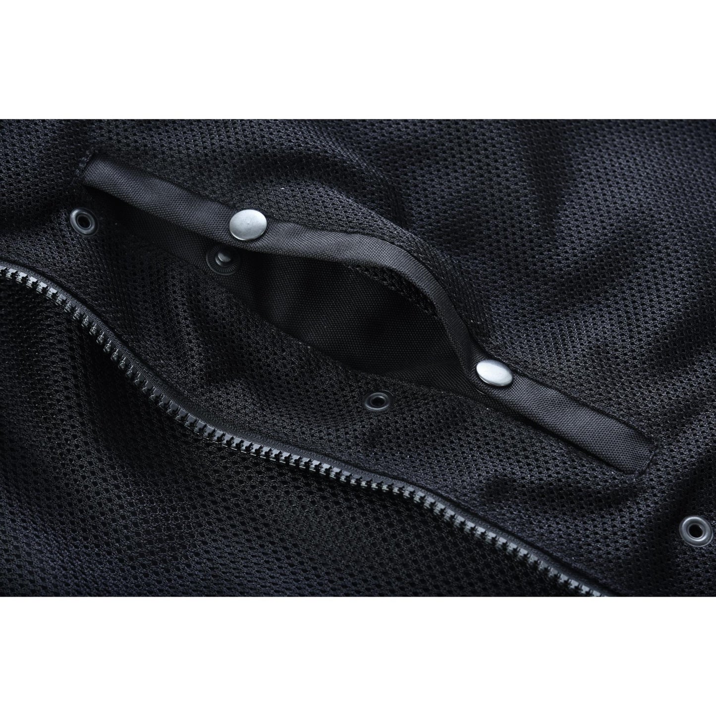 Men's Black Mesh Textile Vest with White Paisley Liner