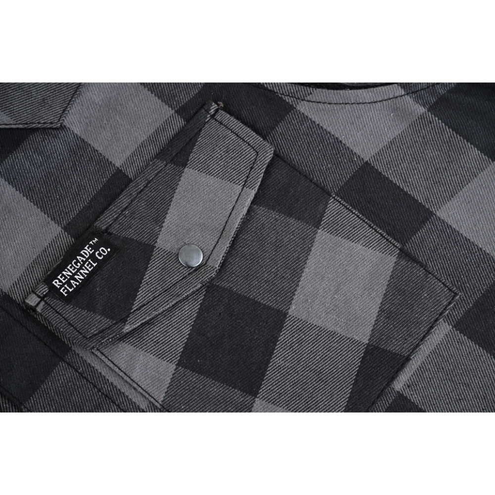 Gray Champ Men's Gray Black Sleeveless Flannel