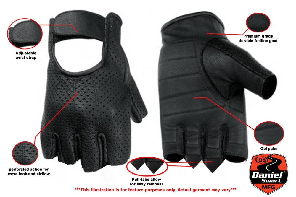 RC Perforated Fingerless Glove