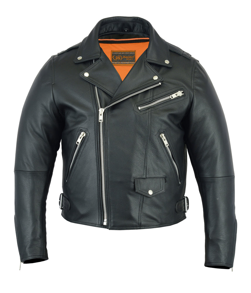 RC Men's Modern Full Cut Beltless Biker Jacket - Black