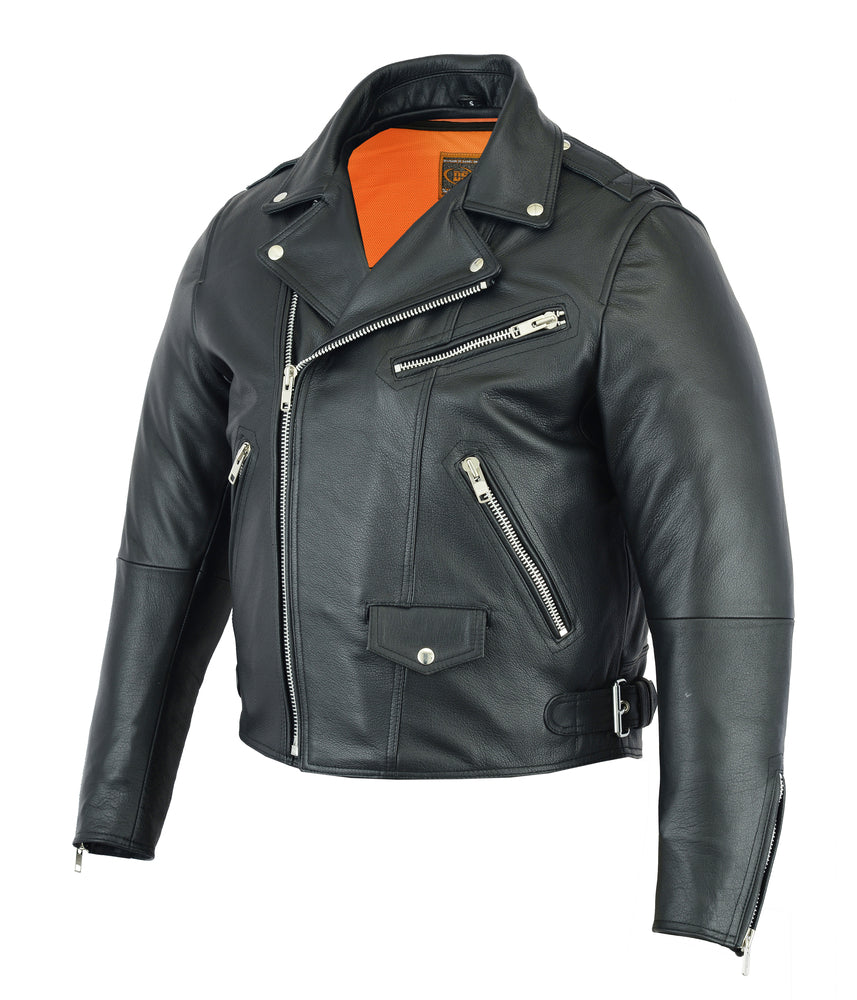 RC Men's Modern Full Cut Beltless Biker Jacket - Black