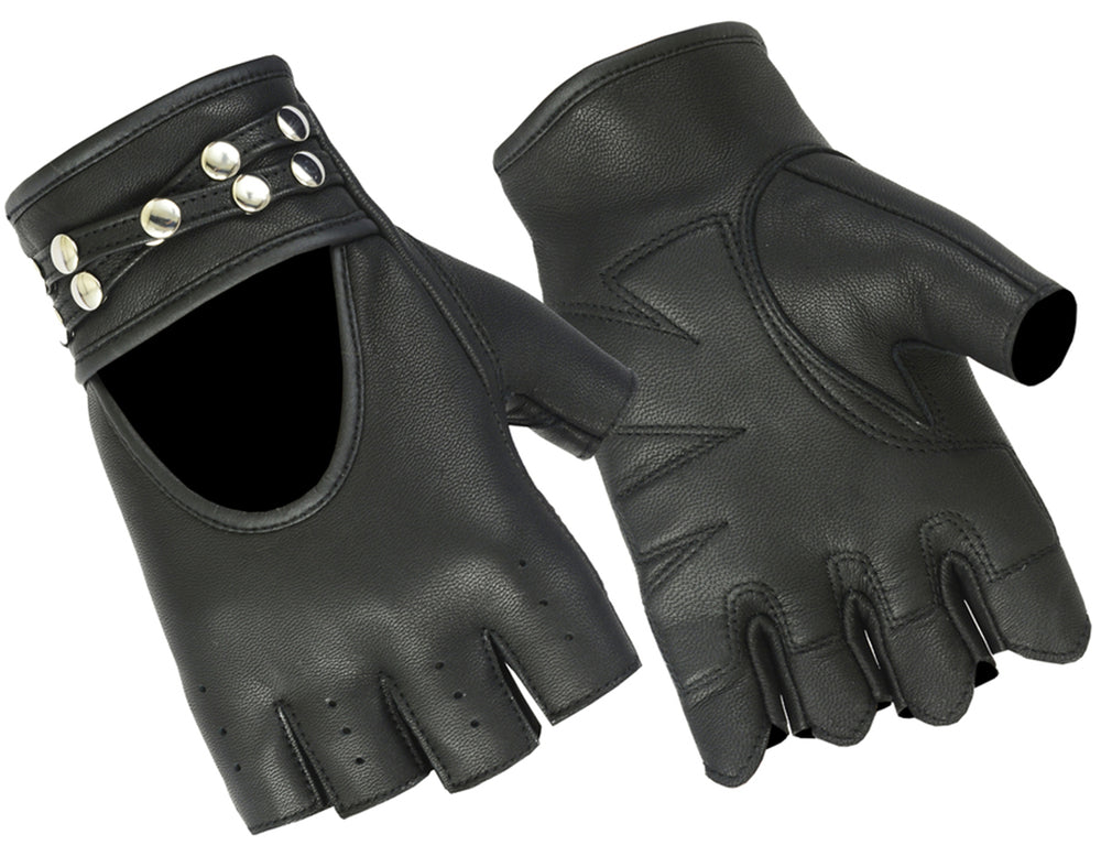 RC Women's Fingerless Glove with Rivets Detailing