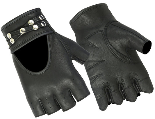 RC Women's Fingerless Glove with Rivets Detailing