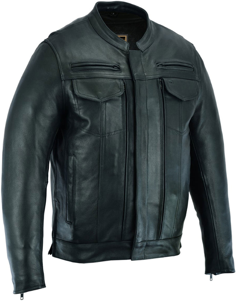 RC Men's Black Utility Style Motorcycle Jacket