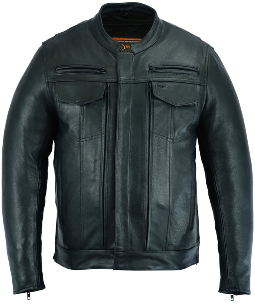 RC Men's Black Utility Style Motorcycle Jacket