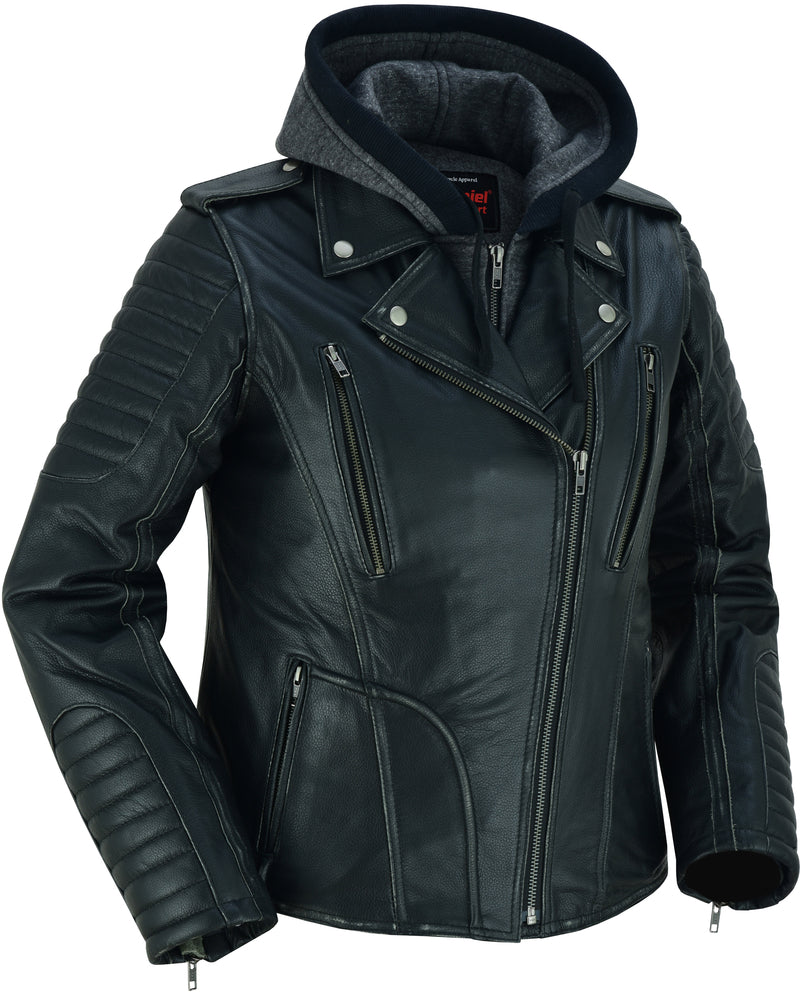 RC Women's M/C Jacket with Rub-Off Finish