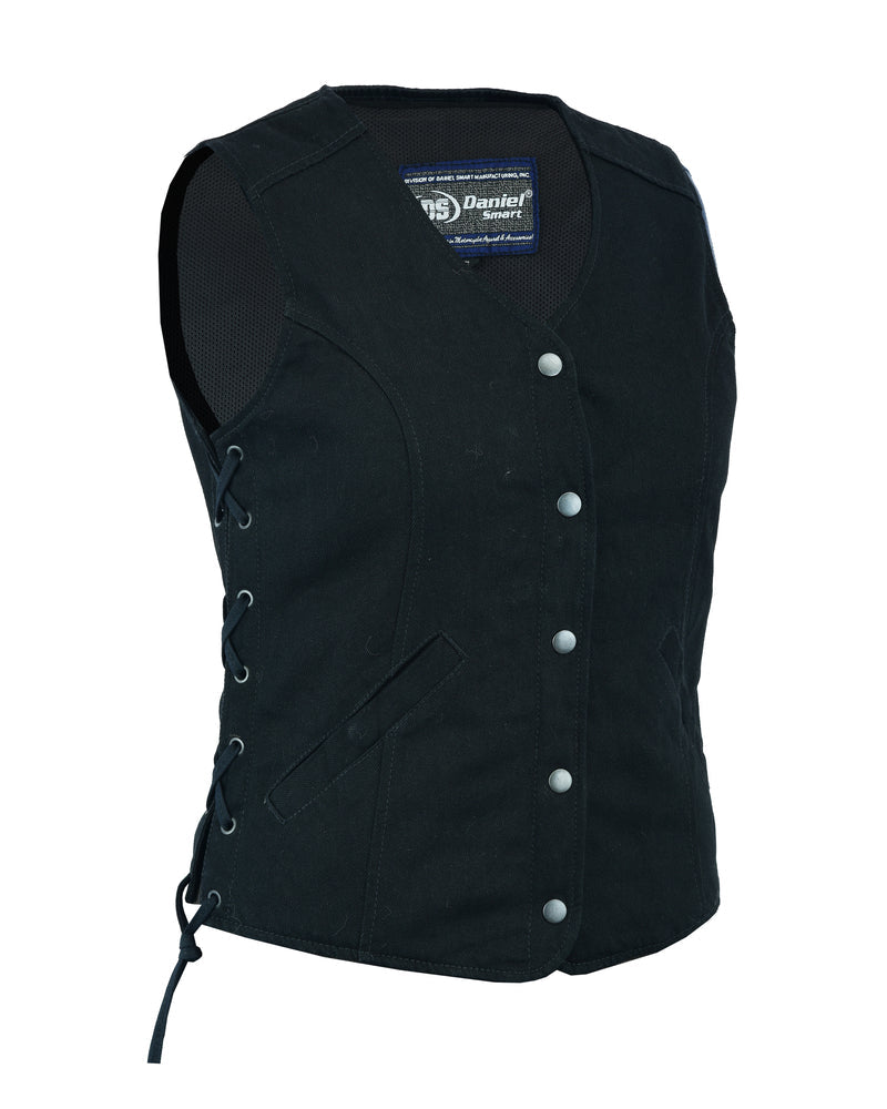 DM Women's Denim Longer Body ¾ Vest - Side Laces