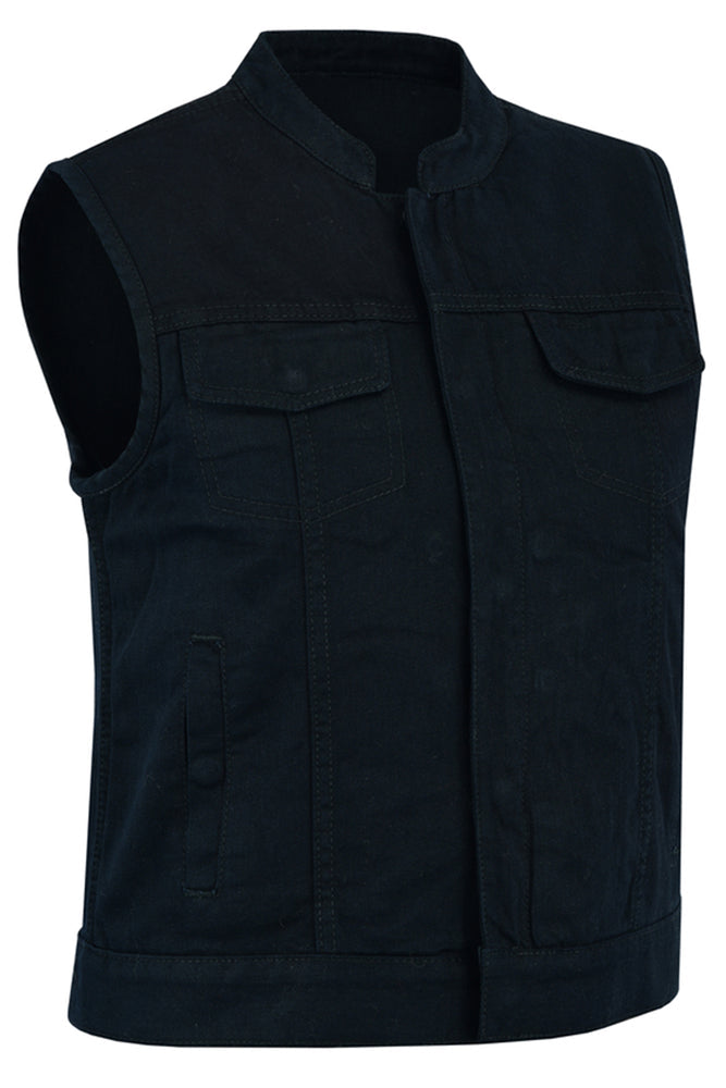 DM Women's Advance Black Construction Denim Vest