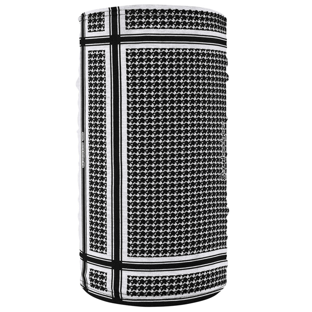 TF235BW Motley Tube® Fleece Lined- HounRCtooth, Black and White