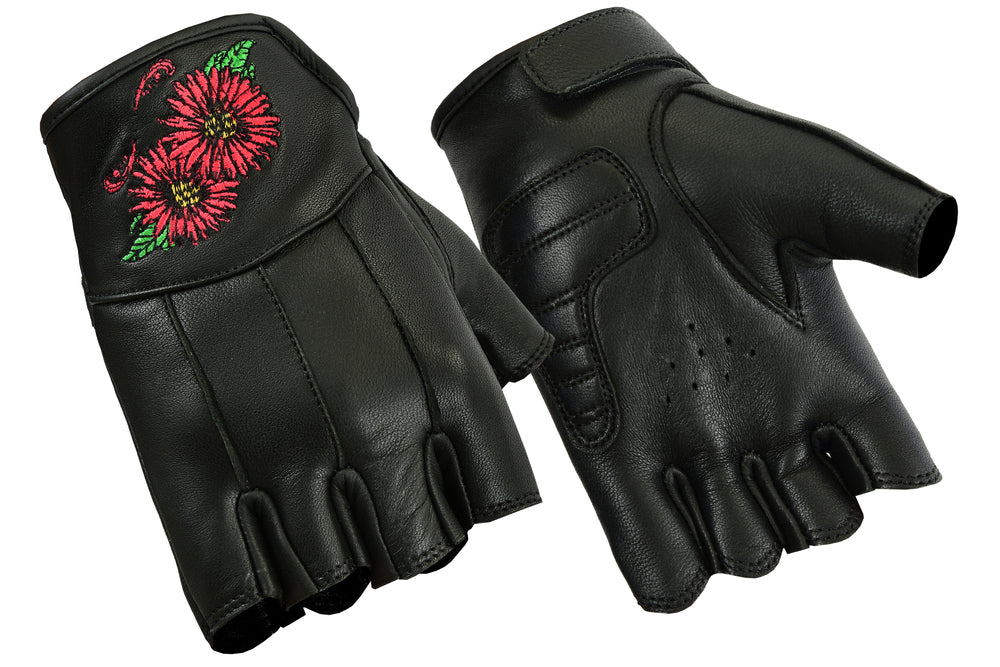RC Women's Embroidered Fingerless Glove