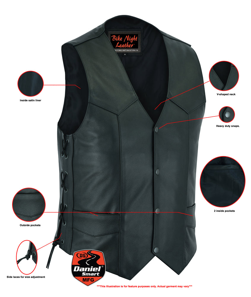 RC Men's Side Lace Economy Vest - Black