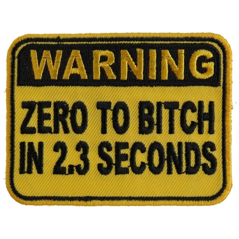 P3840 Warning Zero To Bitch In 2 SeconRC Funny Patch
