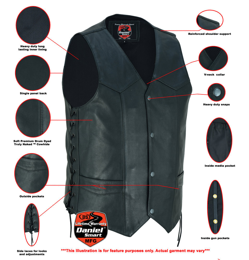 RC Men's Gold Traditional Vest - Black