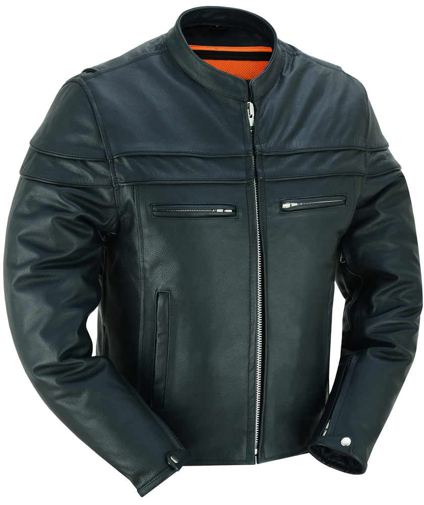 RC Full Hand Black Leather Motorcycle Jacket