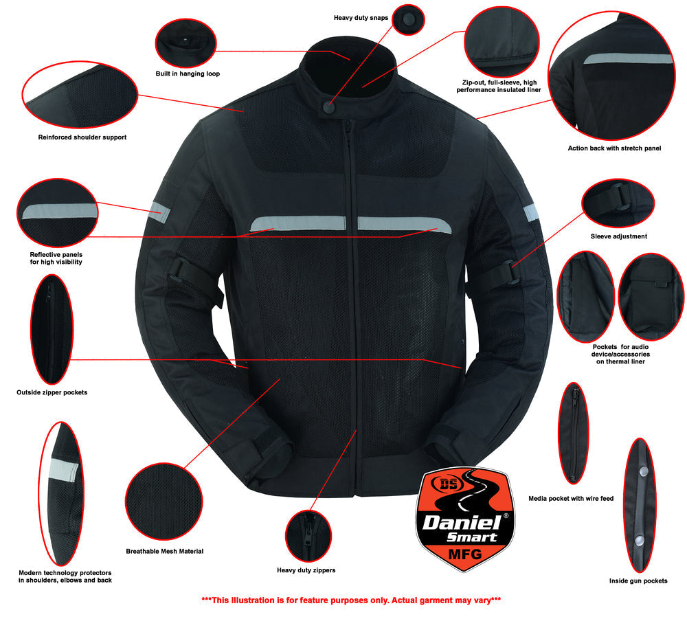 RC Men's Black Racer Mesh Jacket – Protective Design