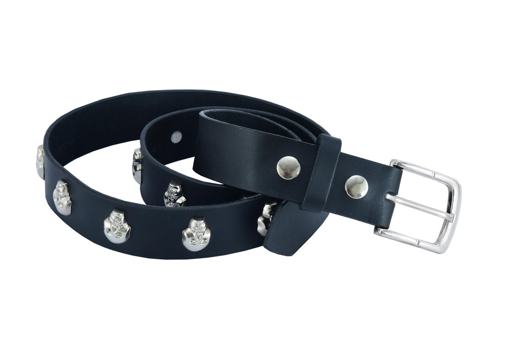 BLT Skull HeaRC Black Genuine Leather Belt