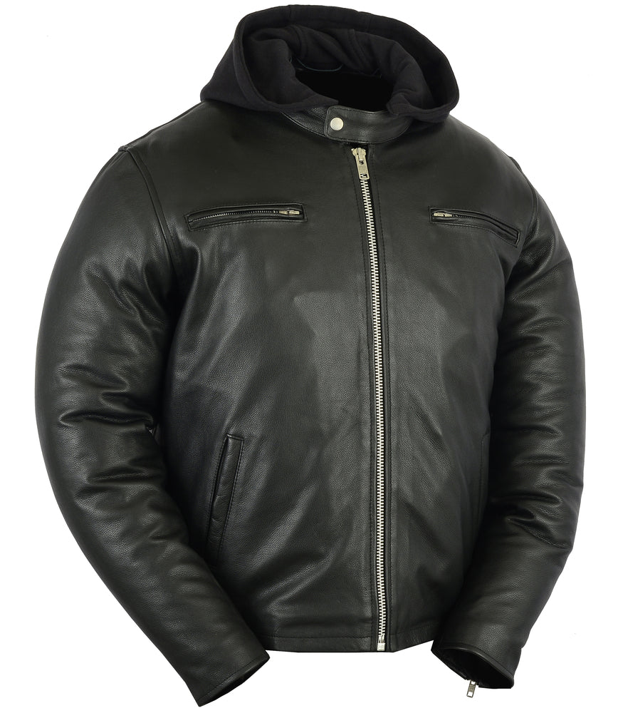 RC Men’s Black Sporty Cruiser Leather Jacket
