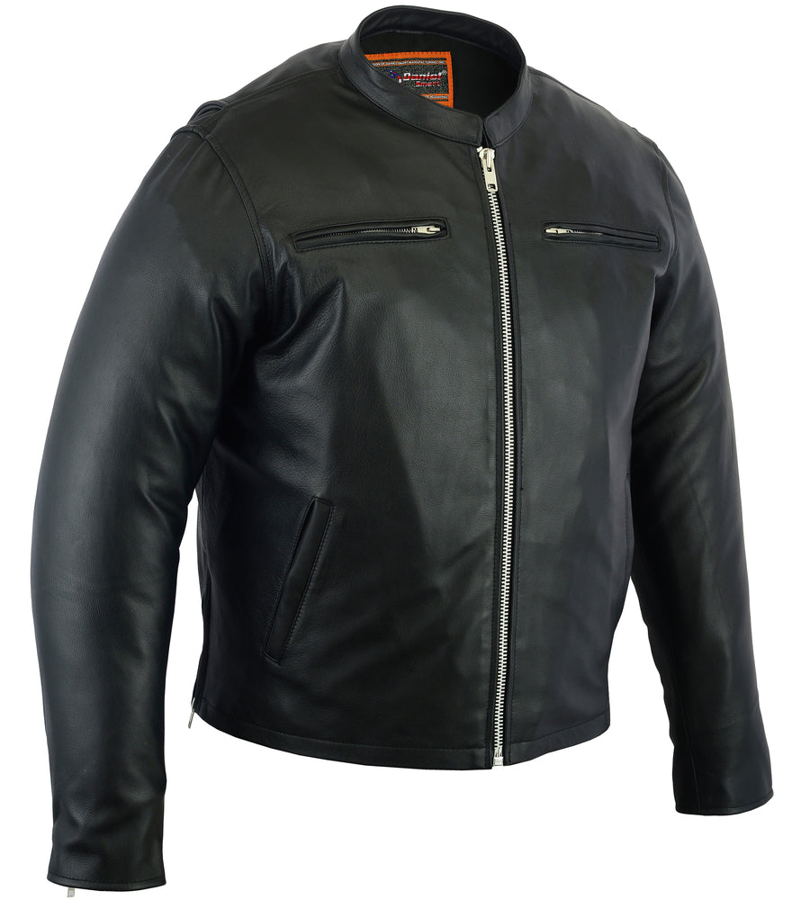 RC Men’s Black Sporty Cruiser Jacket with Removable hood