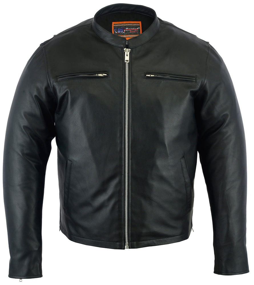 RC Men’s Black Sporty Cruiser Jacket with Removable hood