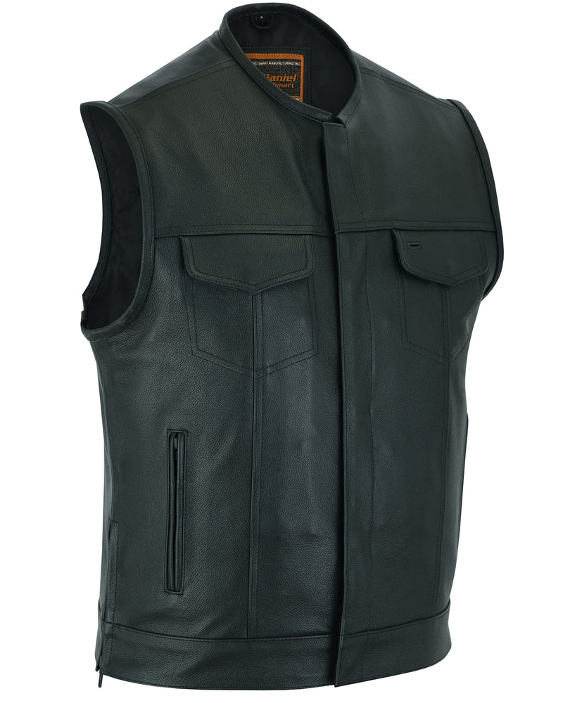 RC Eclipse Black Motorcycle Vest - Hidden Smart Access Pockets & Durable Lining