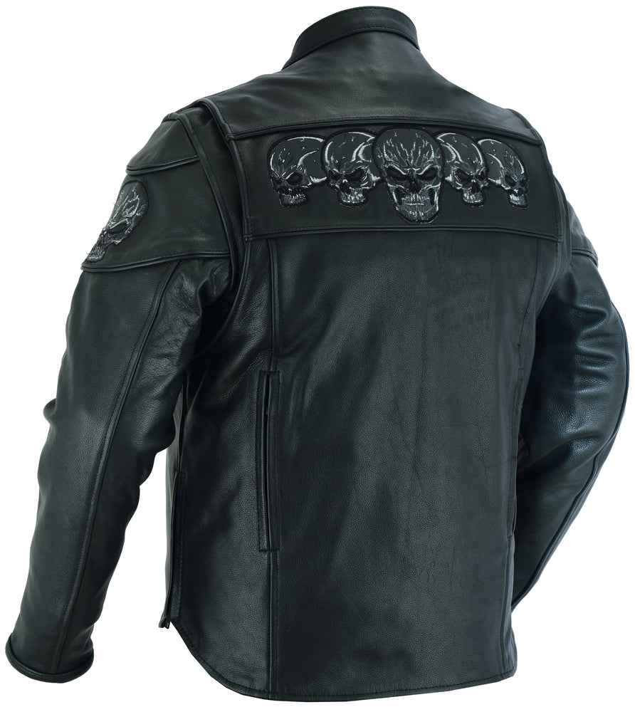 RC Men’s Black Reflective Skulls Scooter Jacket