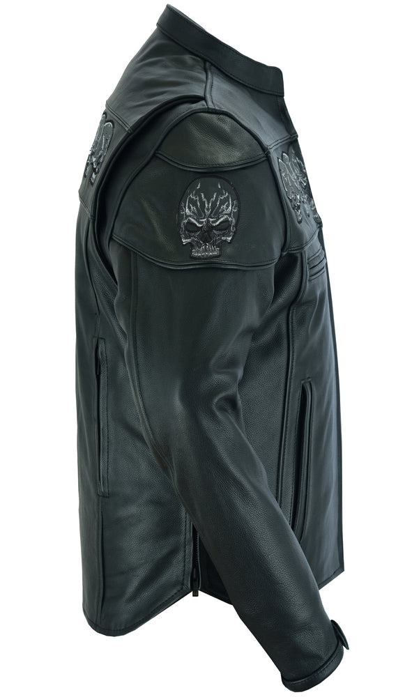 RC Men’s Black Reflective Skulls Scooter Jacket