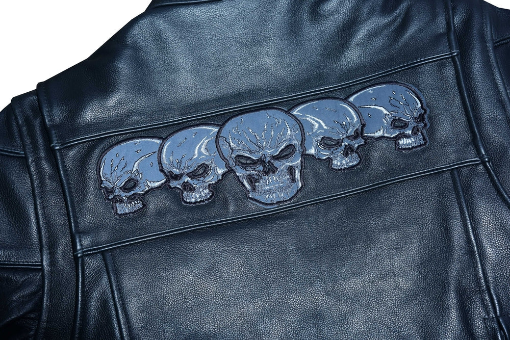 RC Men’s Black Reflective Skulls Scooter Jacket